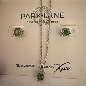 Park Lane “Grinchy” Necklace & Stud Earring Set